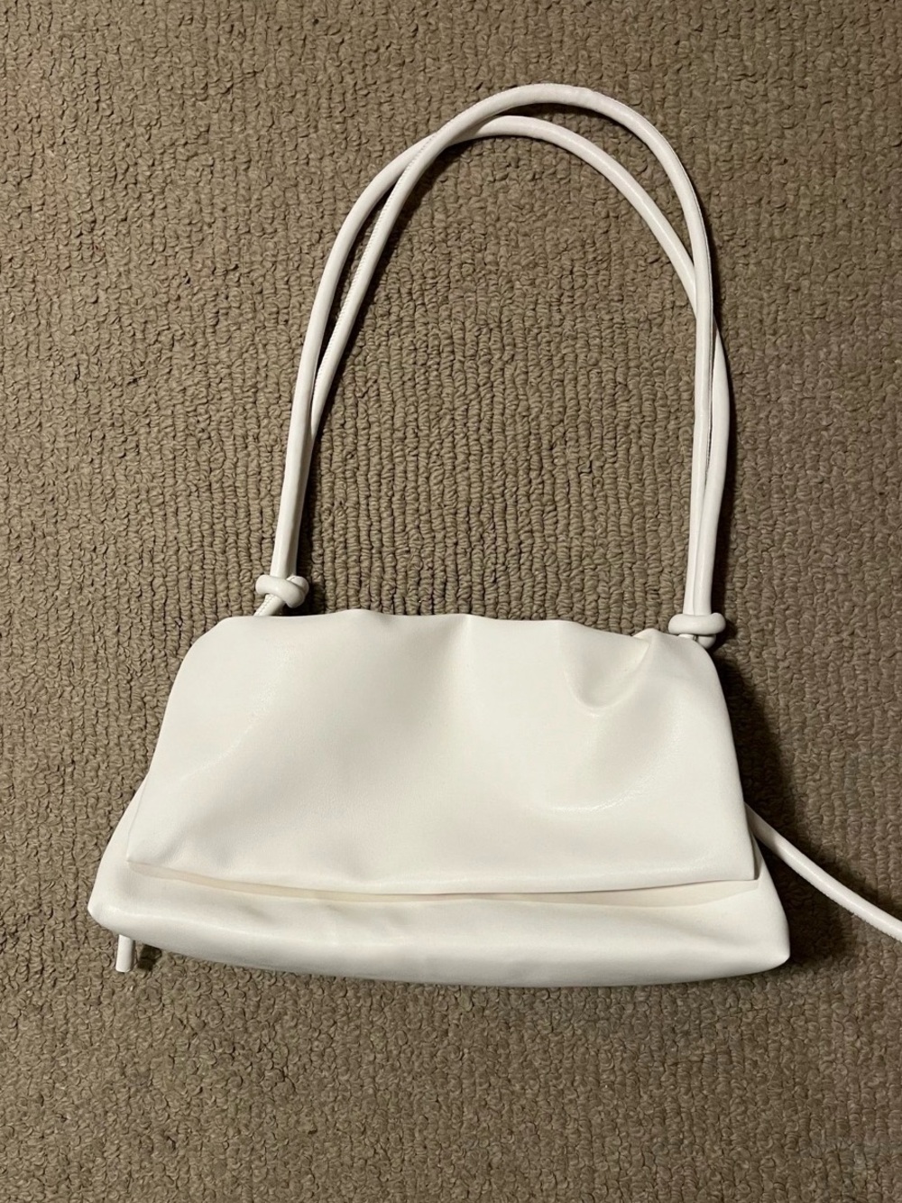 Old Navy White Shoulder Bag - Minimal Soft Pouch Style